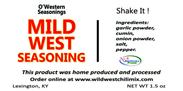 Mild West Seasoning in a Bottle