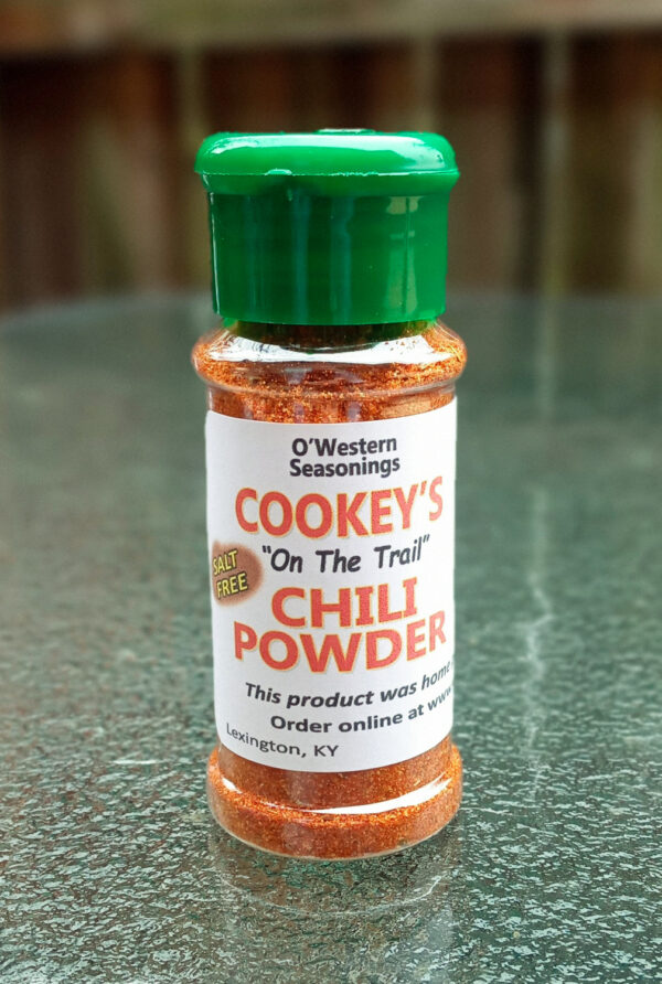 Cookey's "On The Trail" Chili Powder is a very well mixed combination of spices to give your taste buds an exciting experience of flavor with depth with out salt.